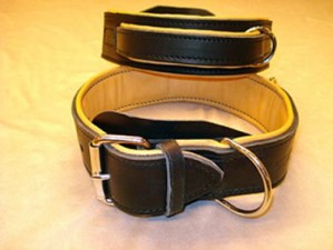  Halsband med handtag och ring, 5cm x 65cm 