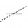  Black stainless steel chain with long links, 4mm 