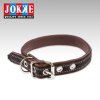 Leather collar with reflective, Supercoco