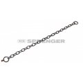  Black stainless steel chain with short links, 4mm 