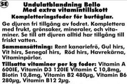 Undulatfrblandning med vitamintillskott, 1kg