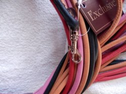 Round Sewn leash in calfskin nappa