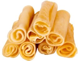 Moose skin chewing roll