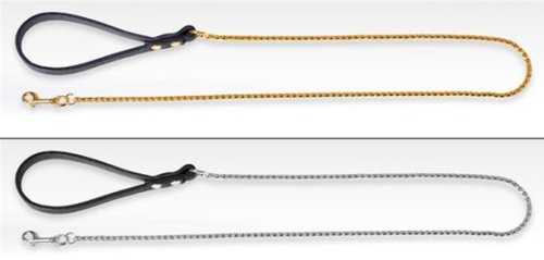 Snake Link with handles/leash, gilt