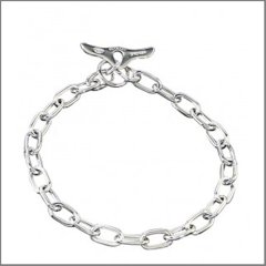  Straight link, chromed steel with stops 3.4mm 