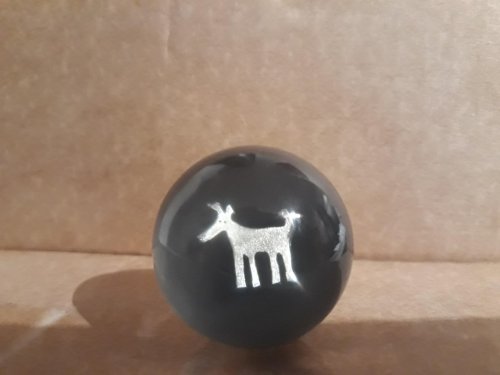 Knob with dog motives