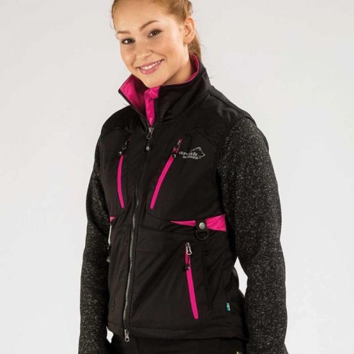 Arrak vest softshell "Acadia", women, pink / black