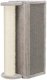 Scratching board corner or flat with sisal roll 19x58x19 cm grey