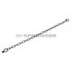 Black stainless steel chain with short links, 3 mm