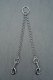 Twin leash, 2mm x 20cm