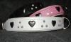  Collar with hearts and rhinestones 