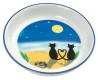  Ceramic bowl, cat and moon 
